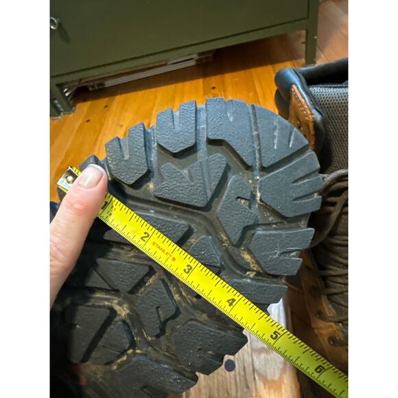 Men's Herman Survivors Brown Leather Round Safety Toe Work Boots Size 9 Wide - Picture 8 of 14